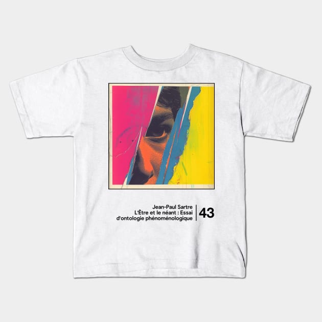 Being & Nothingness - Minimal Style Graphic Artwork Kids T-Shirt by saudade